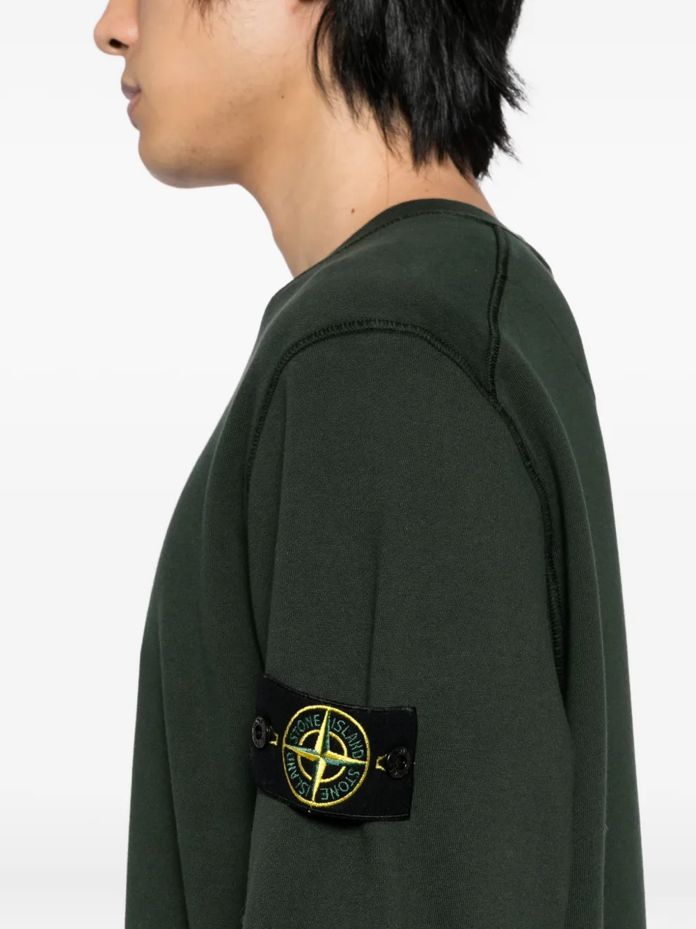 Stone Island Badge sweater met ronde hals Groen