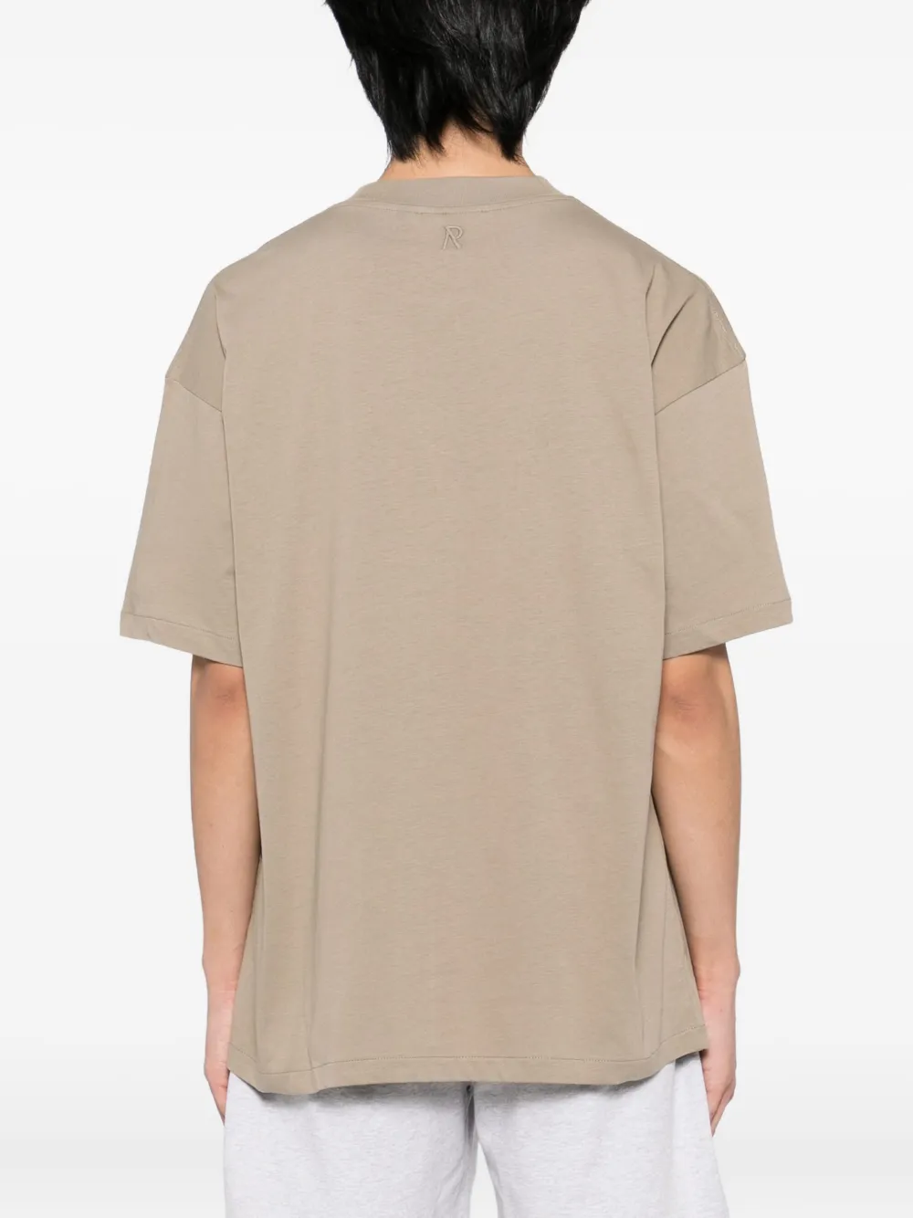 Represent T-shirt met geborduurd logo Bruin