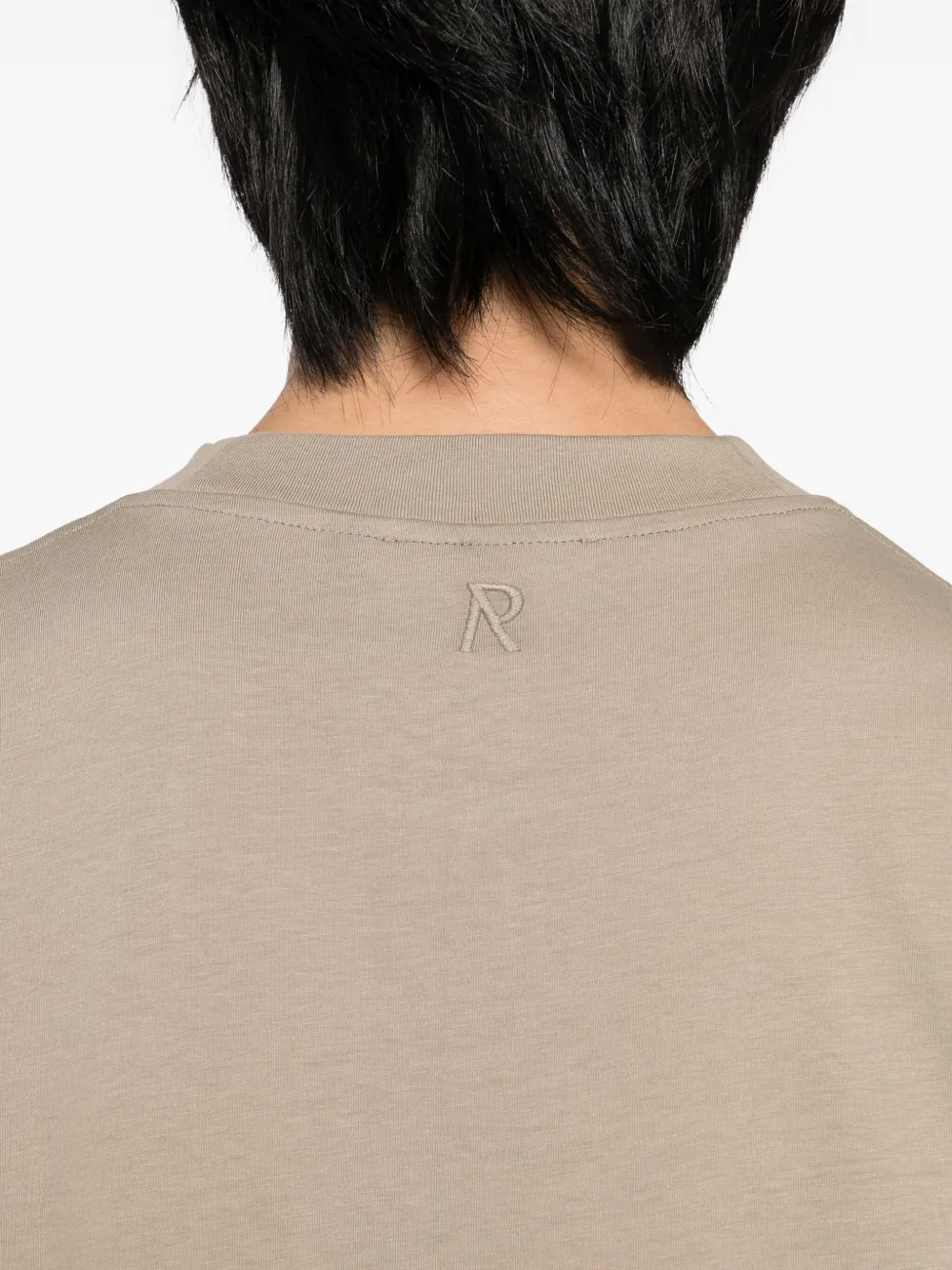 Represent T-shirt met geborduurd logo Bruin