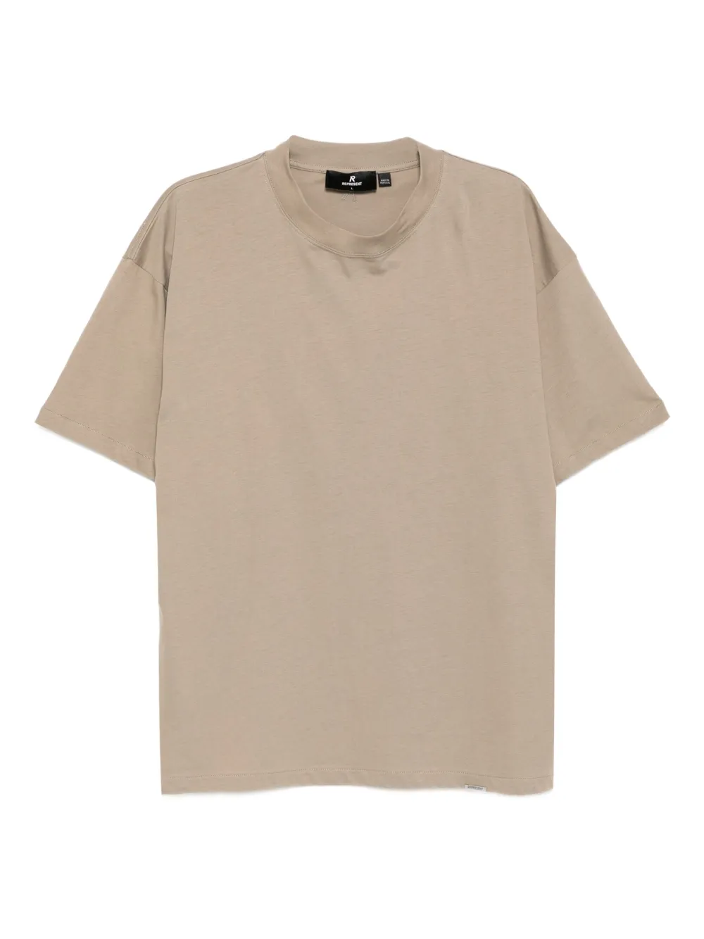 Represent logo-embroidered T-shirt | Brown | Image 1