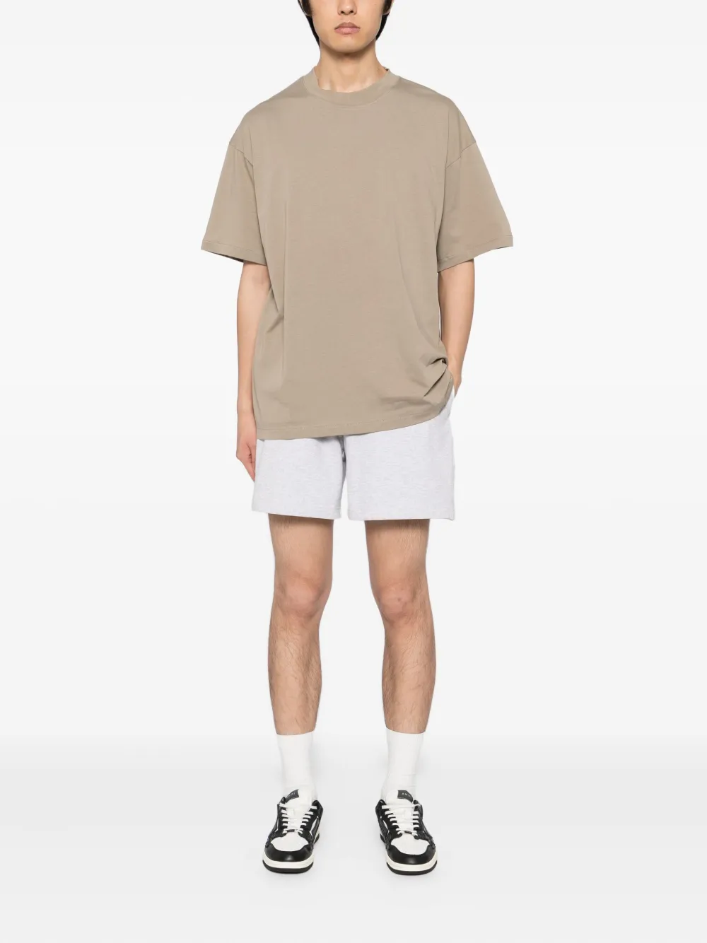 Represent T-shirt met geborduurd logo - Bruin