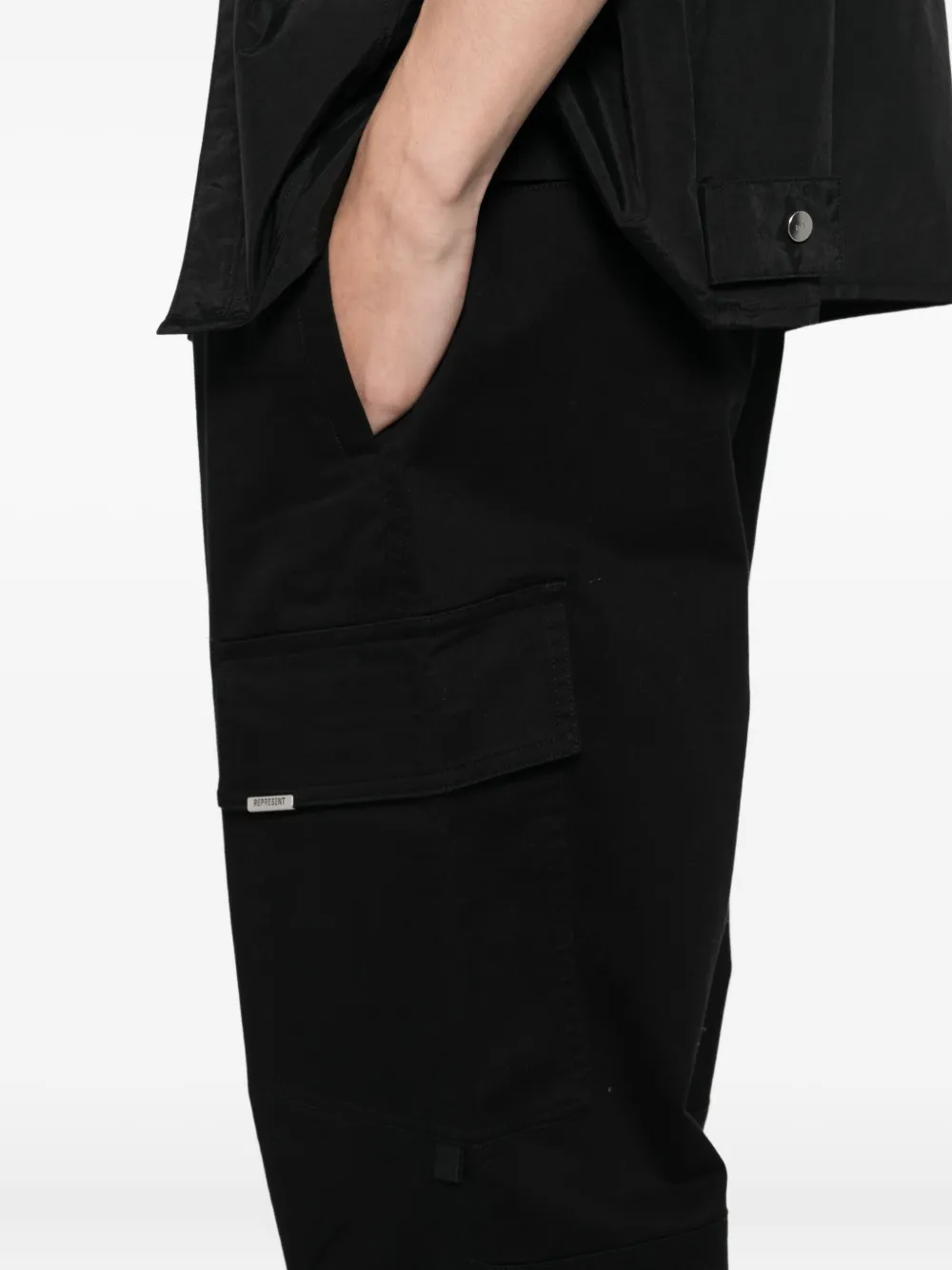 Represent Cargo broek met cuffs Zwart
