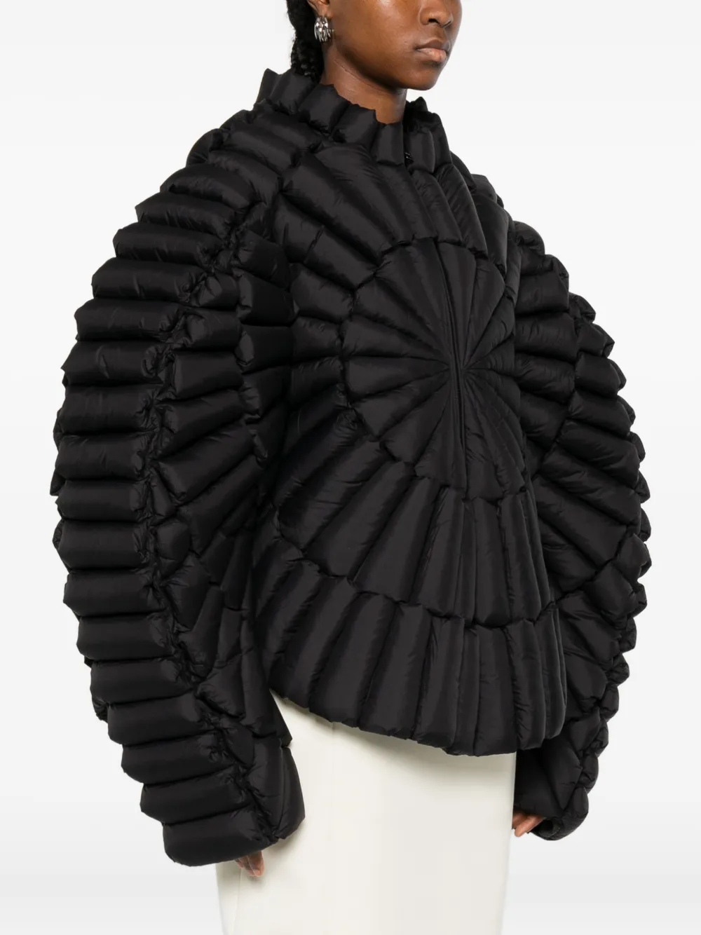 Raxxy Classic Diamond Goose Down Jacket In Black