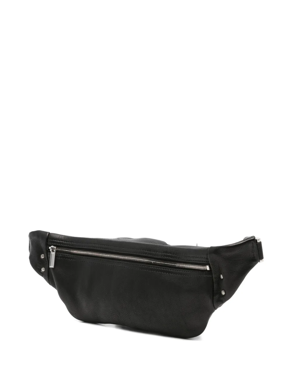 Rick Owens leather zip-fastening belt bag Zwart