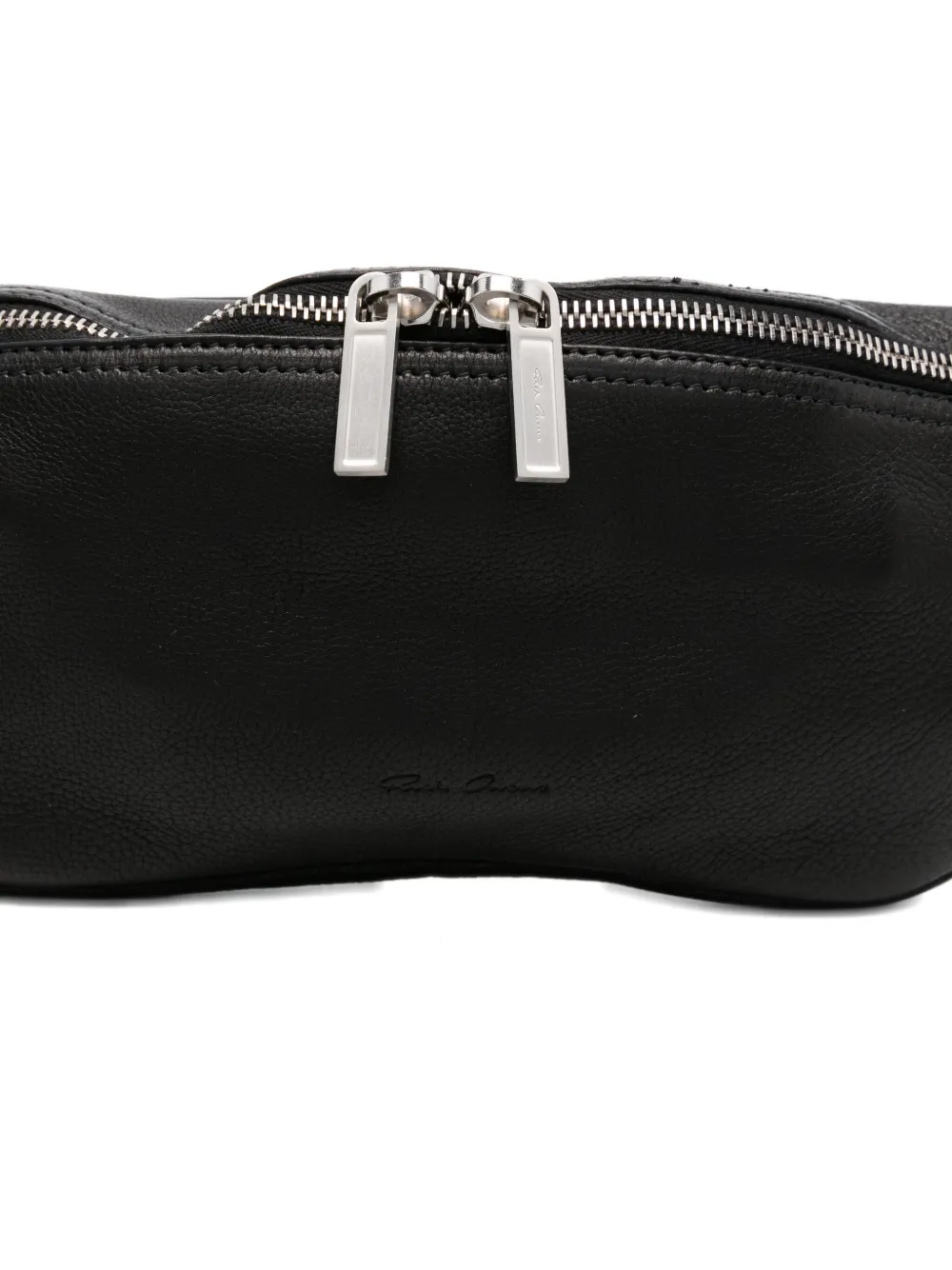 Rick Owens leather zip-fastening belt bag Zwart