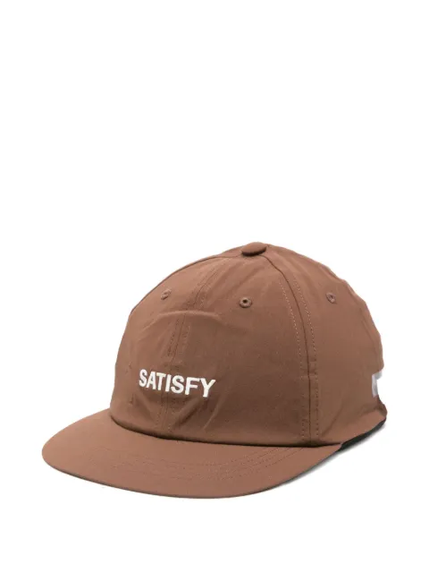 Satisfy logo-embroidered cap