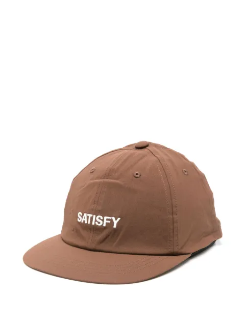 Satisfy logo-embroidered cap