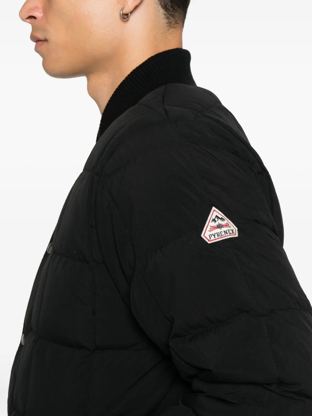 Pyrenex Quilted Press-stud Jacket In Black
