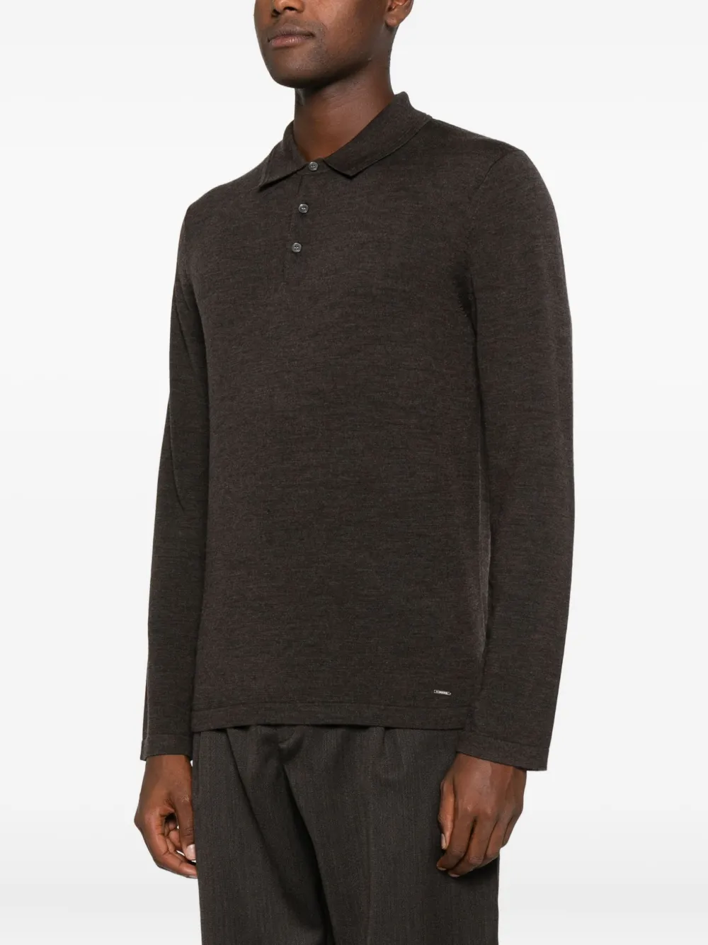  Simkhai Wool Polo Shirt - Brown 