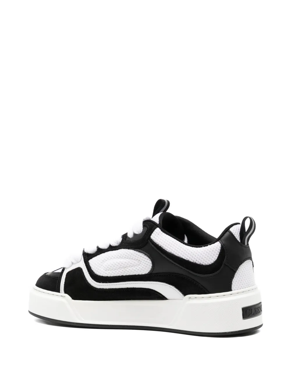 Cleens Essential Skate Panelled Mesh Sneakers In White