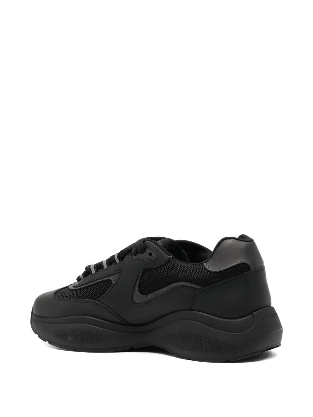 Cleens Podium Panelled Mesh Sneakers In Black