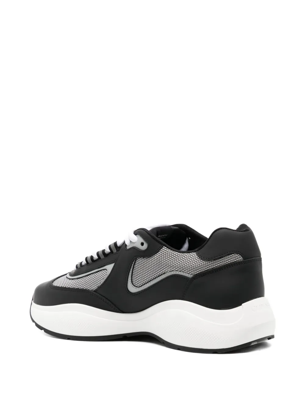 Cleens Podium Panelled Mesh Sneakers In Black