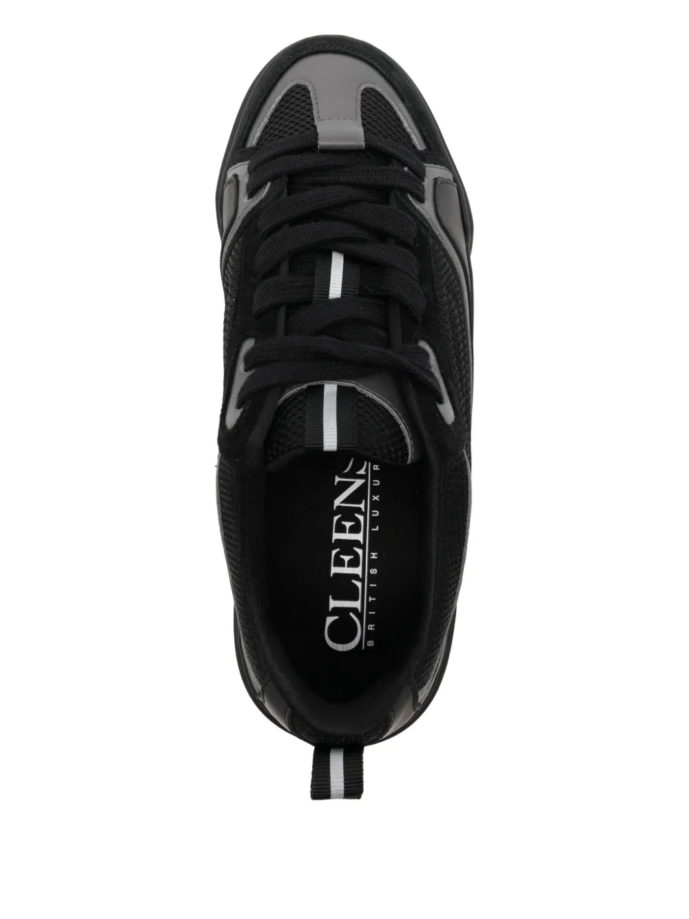 Cleens Essential Skate Panelled Sneakers In Black