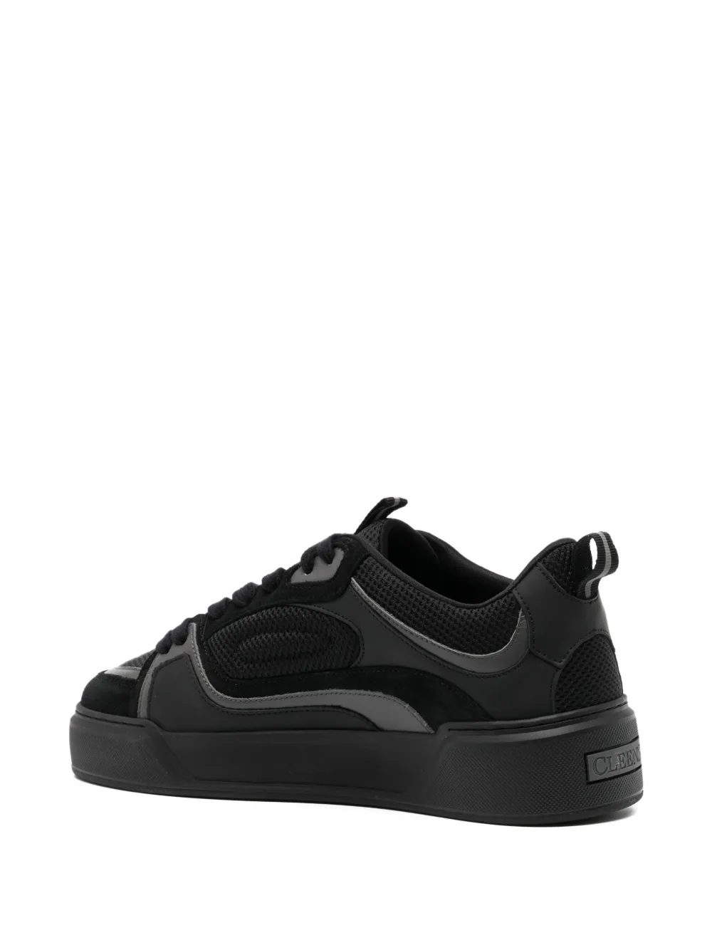 Cleens Essential Skate Panelled Sneakers In Black
