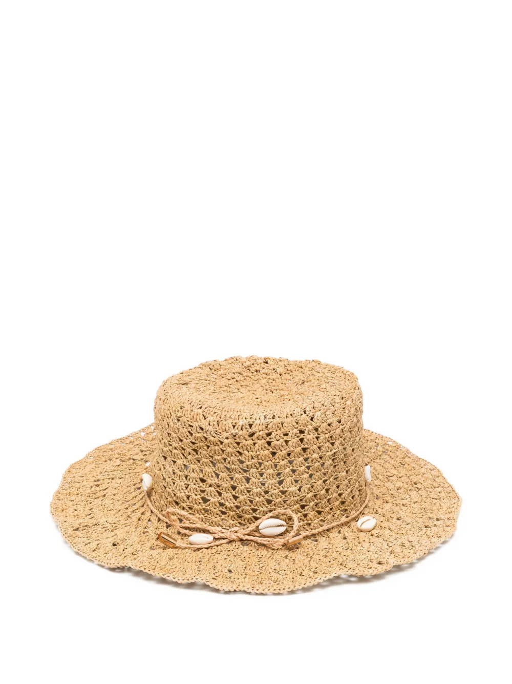 Sensi Studio Aguacate hoed met lange rand - Beige