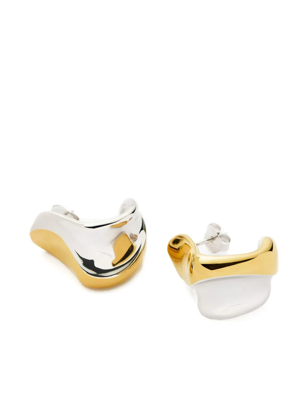 Missoma Sculptural molten medium hoop earrings - Goud