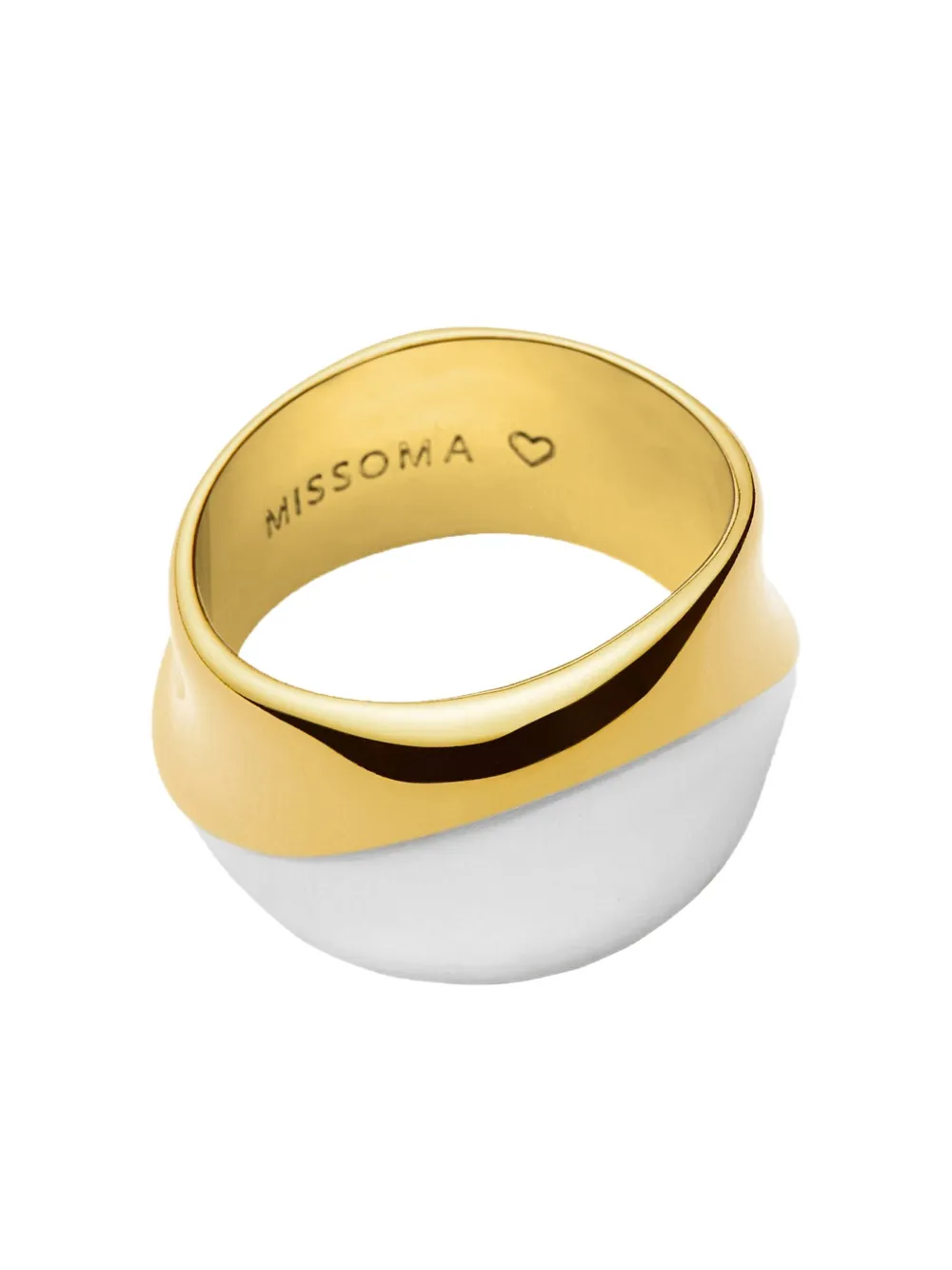 Missoma Statement ring met sculpturale vorm - Goud