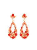 Kenneth Jay Lane beaded teardrop earrings - Gold