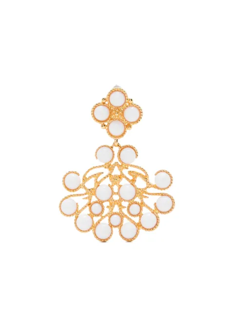 Kenneth Jay Lane Par de brincos com aplicação de contas