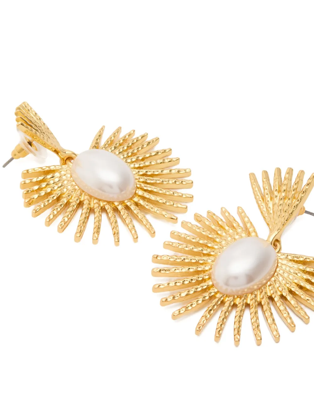 Kenneth Jay Lane gold-plated drop earrings - Goud