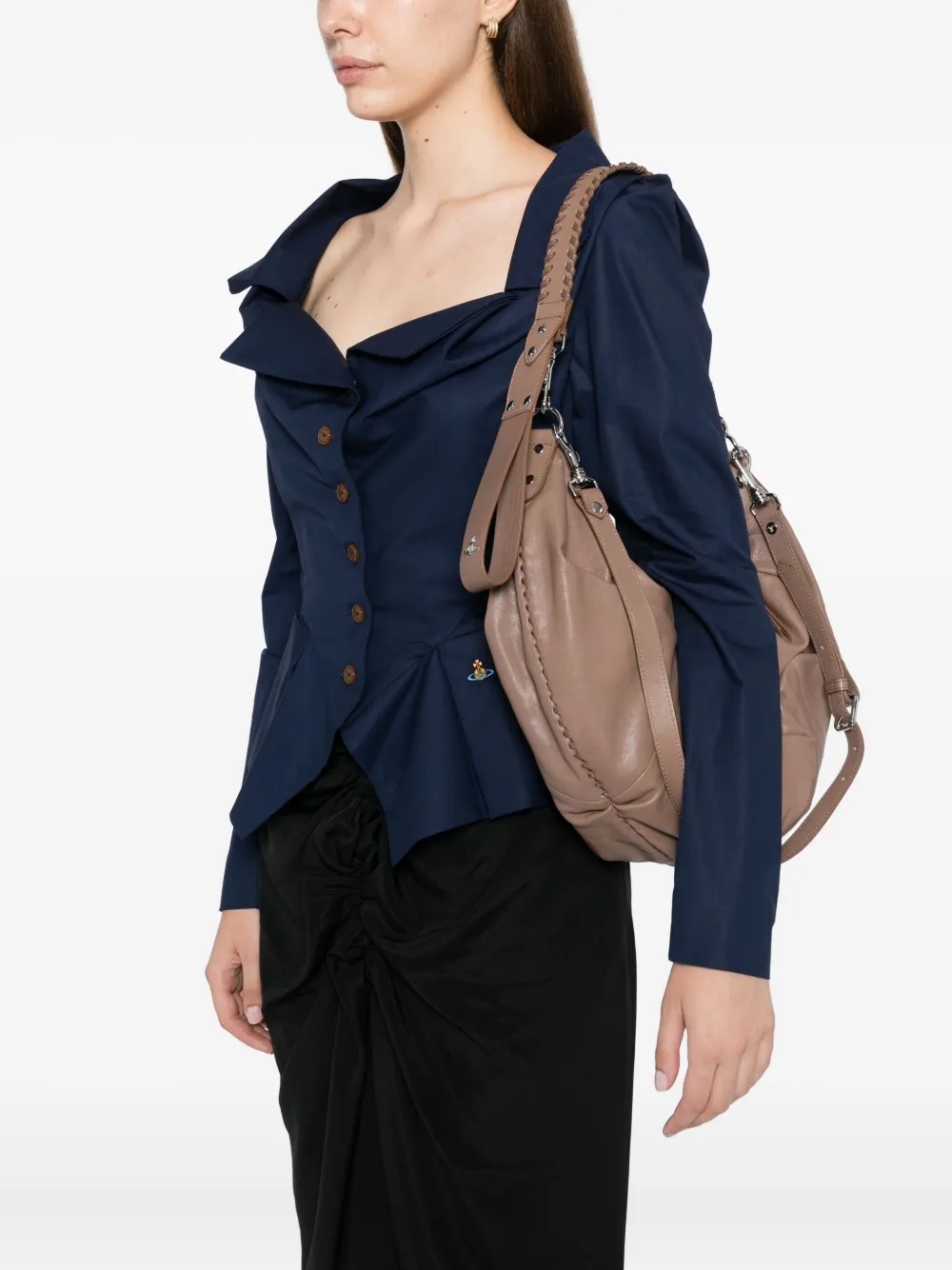 Vivienne Westwood Agnes medium schoudertas - Bruin