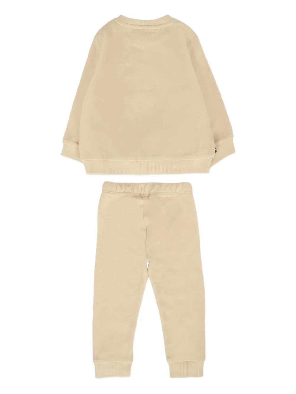 Tommy Hilfiger Junior logo-detail cotton tracksuit Beige