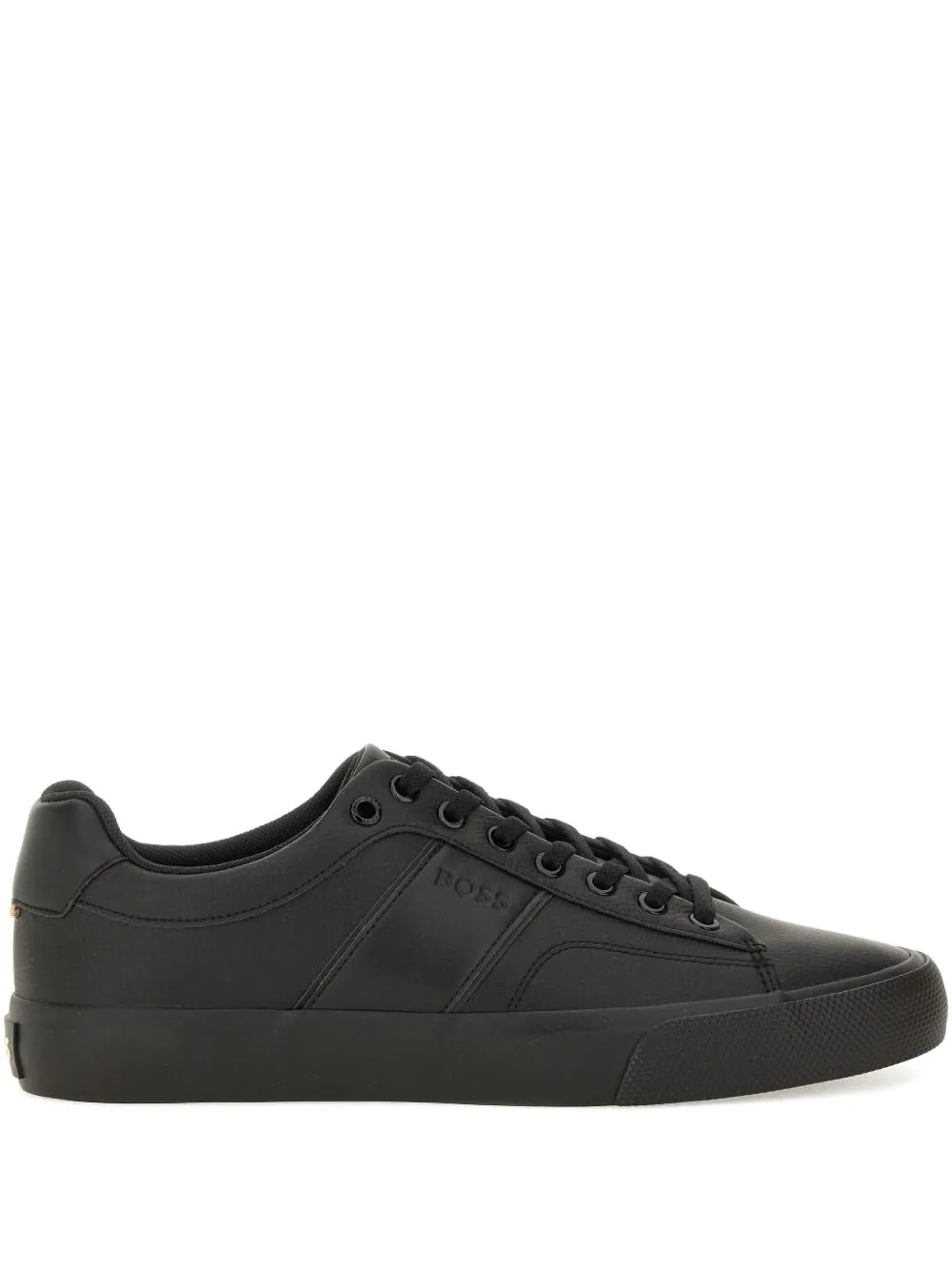BOSS lace-up panelled sneakers Zwart