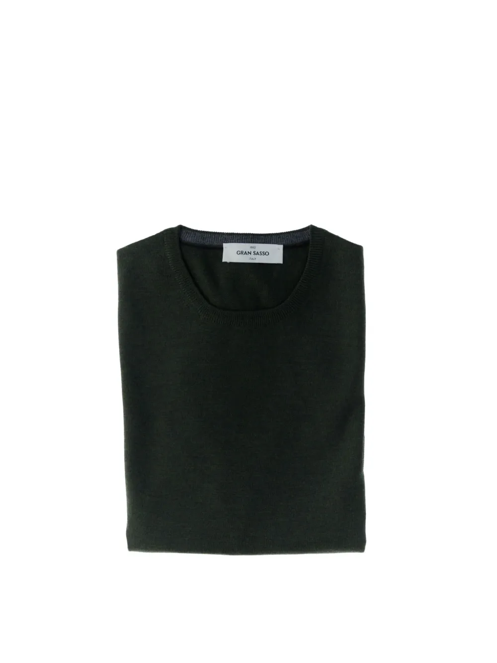 Gran Sasso Crew-neck Wool Sweater In Black