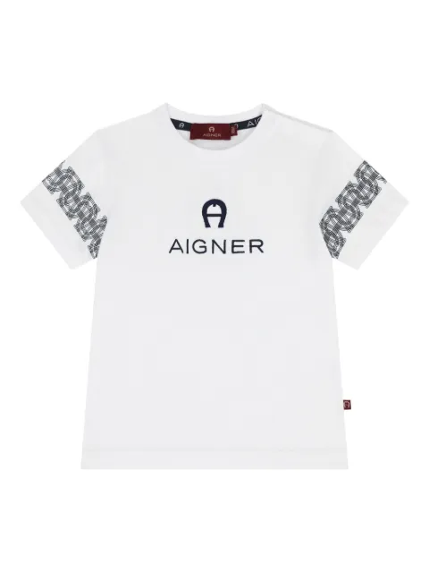 Aigner Kids logo-detail sleeve T-shirt