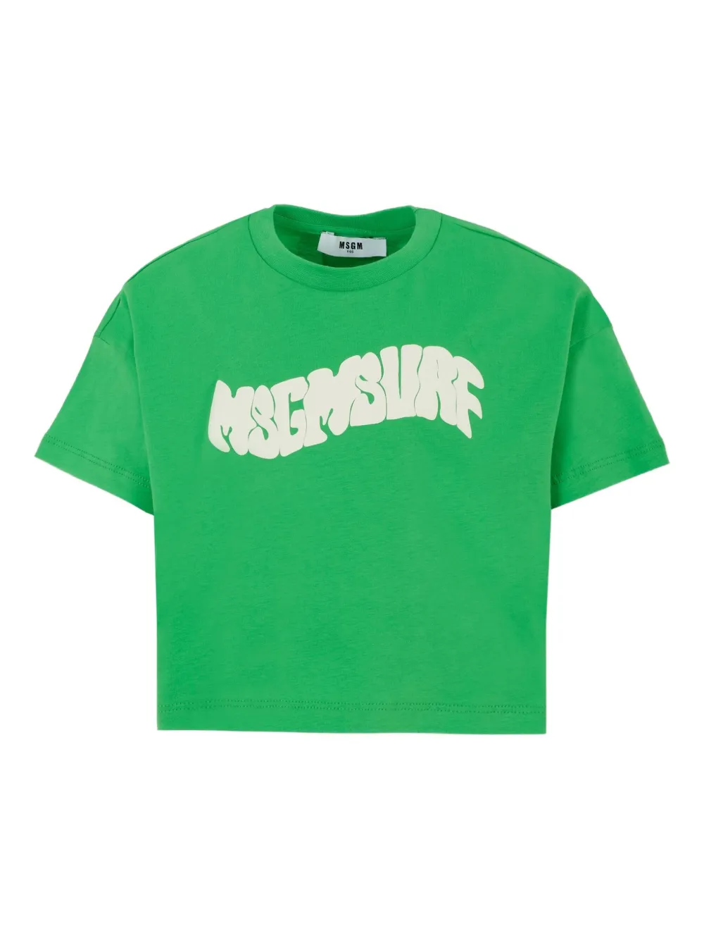 MSGM Kids logo-print short-sleeve T-shirt Groen
