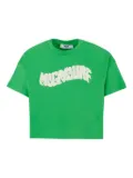 MSGM Kids logo-print short-sleeve T-shirt - Green