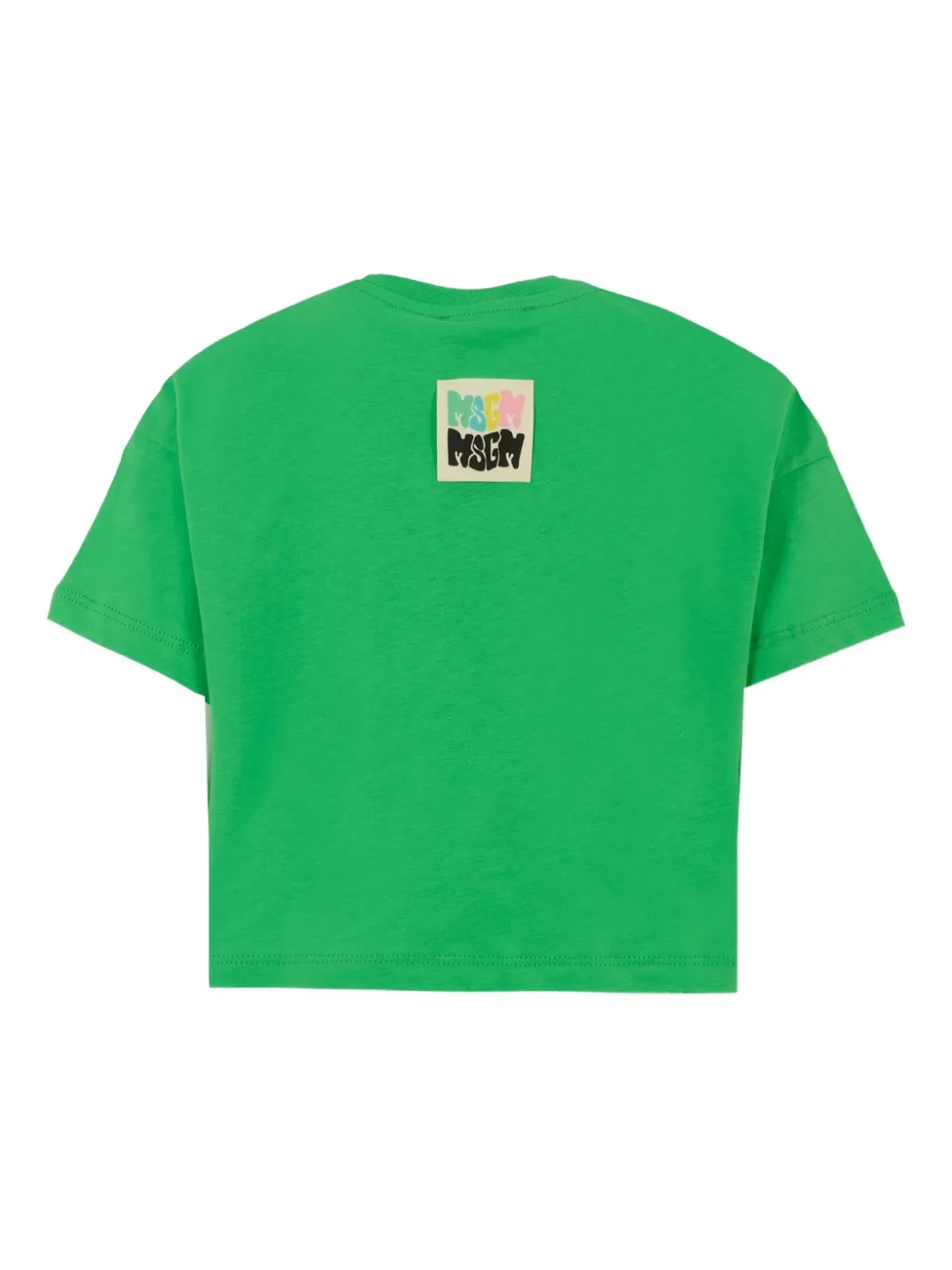 MSGM Kids logo-print short-sleeve T-shirt Groen