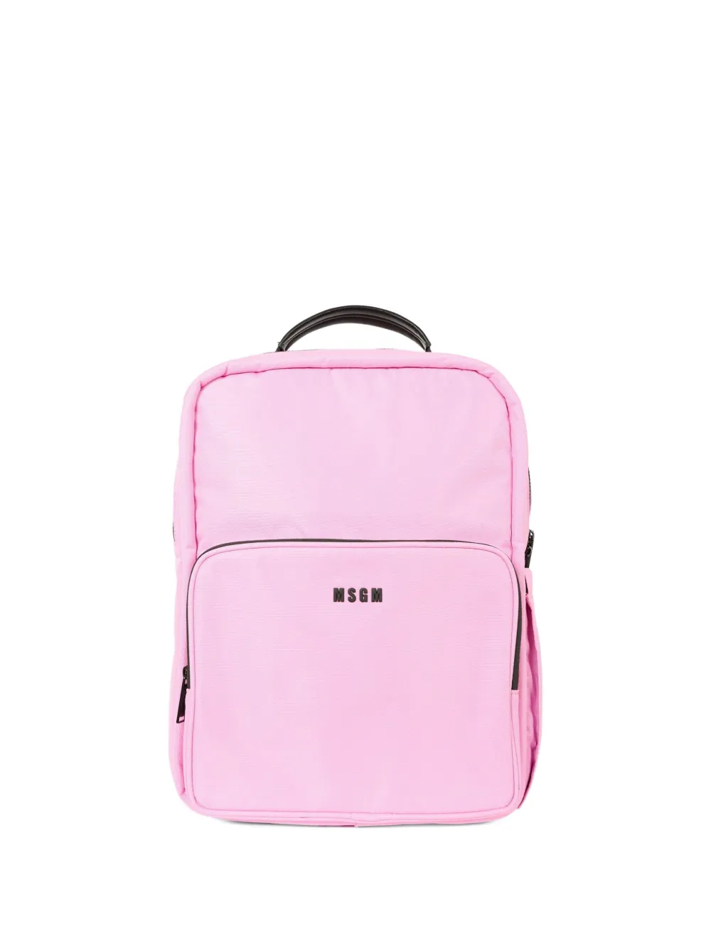 Msgm Top-handle Zip Backpack In Pink