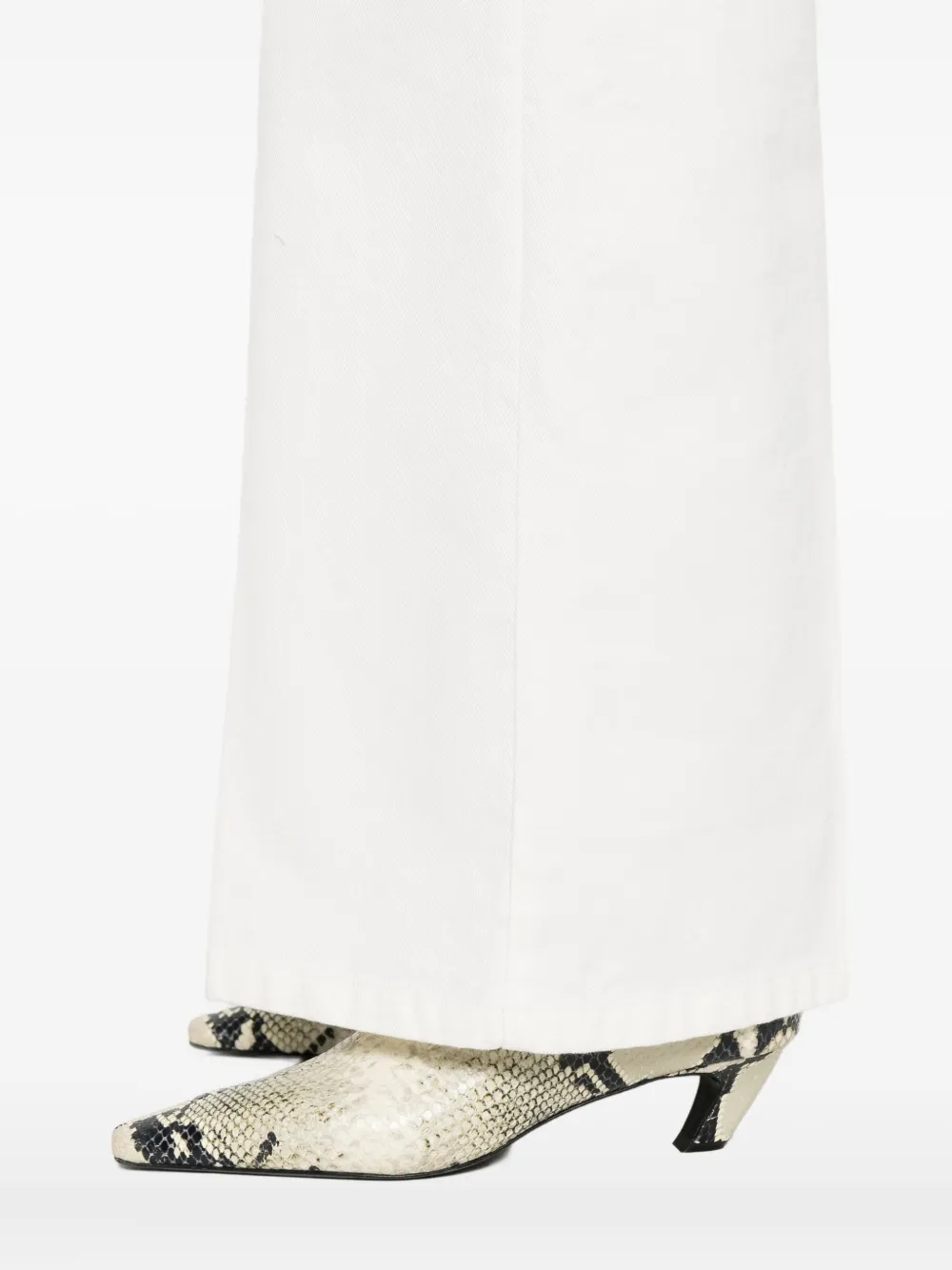 Officine Generale Romy Wide-leg Jeans In Neutral