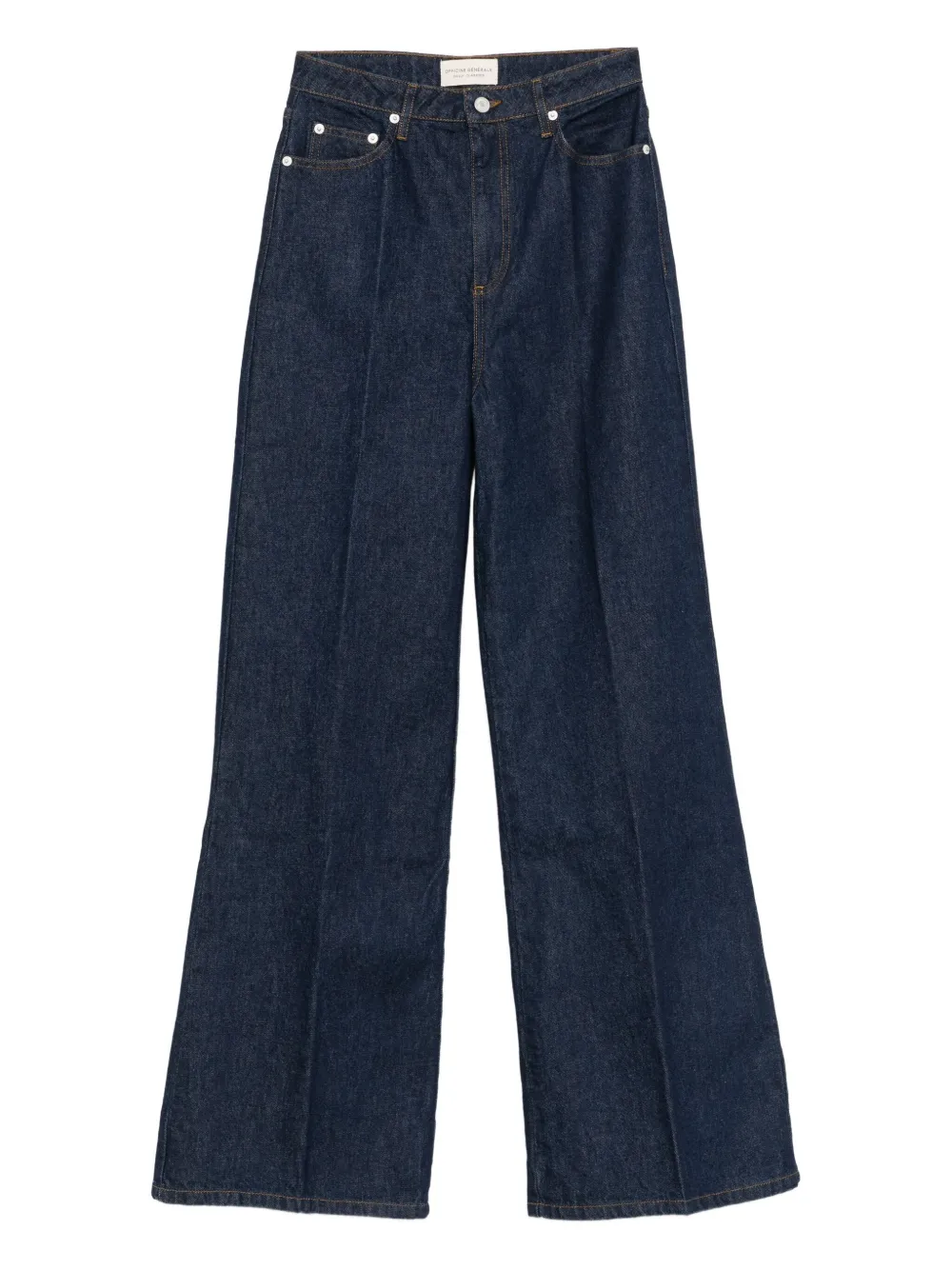 Officine Generale Jeans met wijde pijpen Blauw