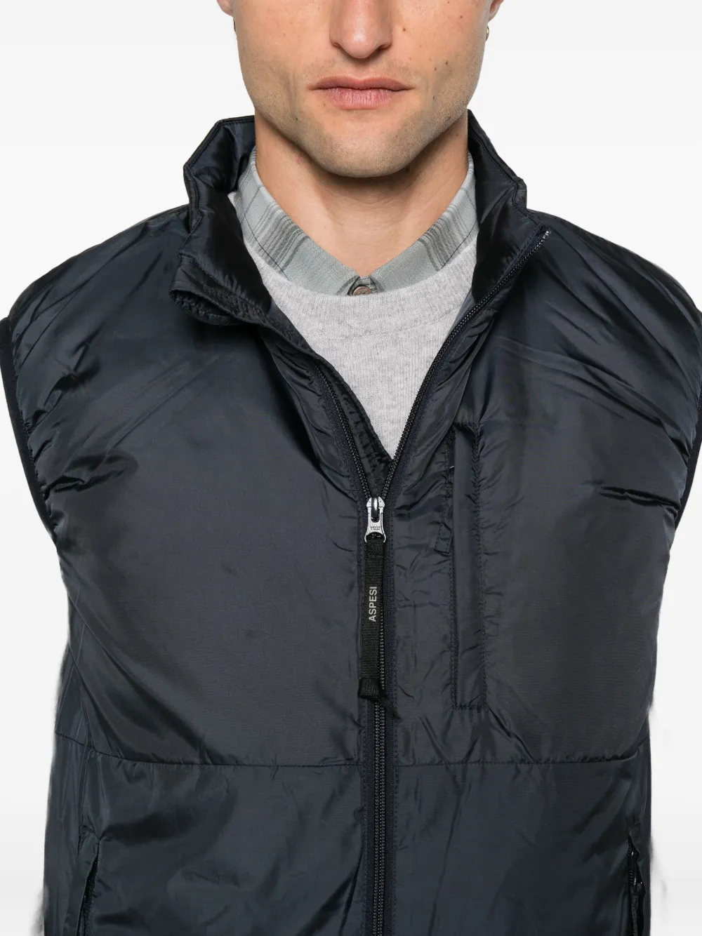 ASPESI Gilet met ritssluiting Blauw