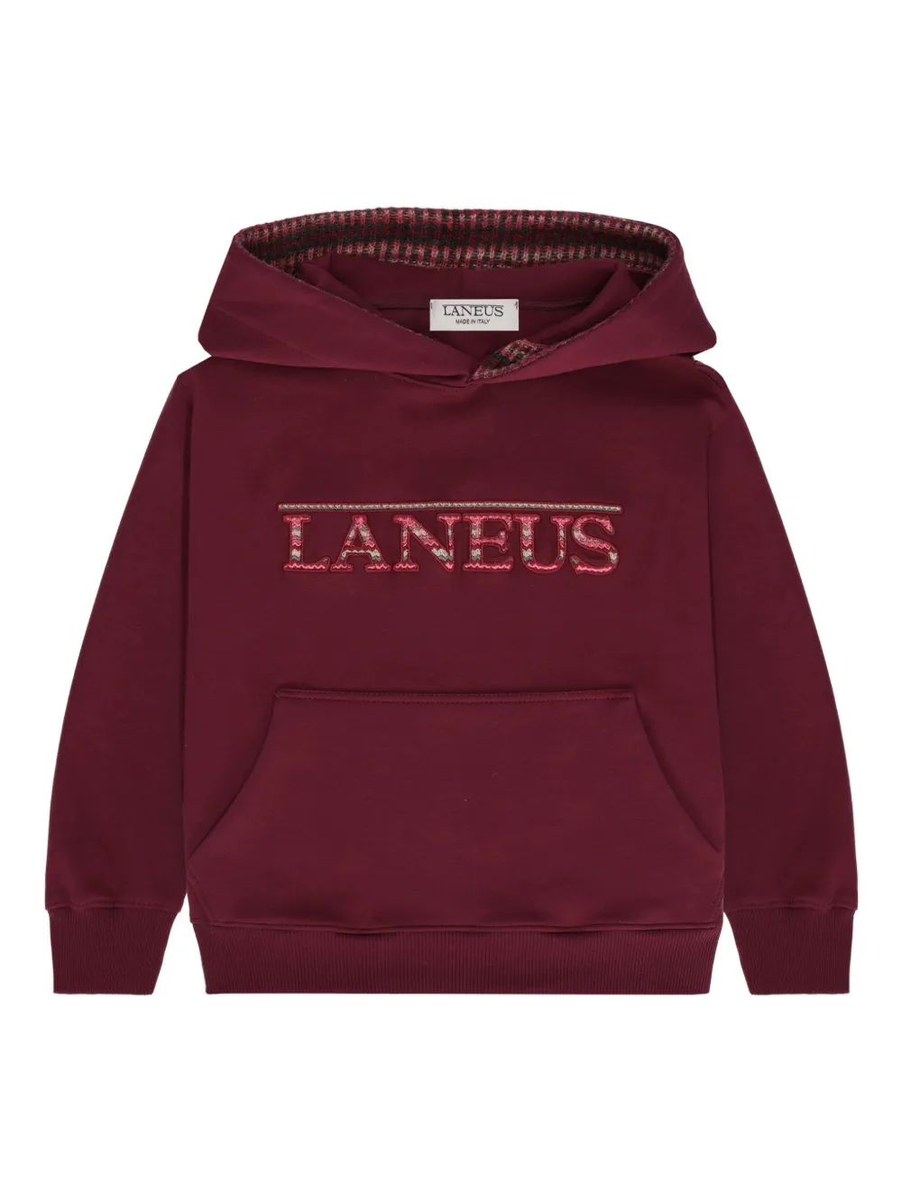 LANEUS KID logo-embroidered hoodie | Red | Image 1