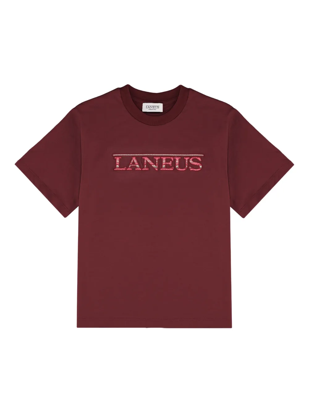 Laneus logo-patch jersey T-shirt | Red | Image 1