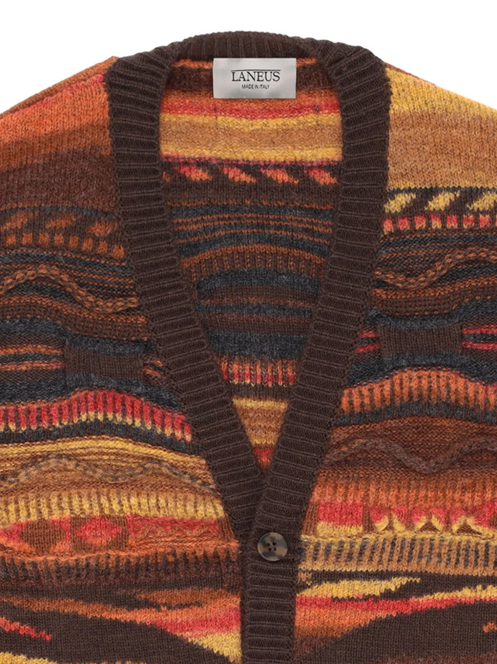 Laneus Gebreid vest Bruin