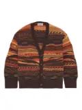 Laneus patterned knit cardigan - Brown