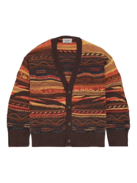 Laneus patterned knit cardigan