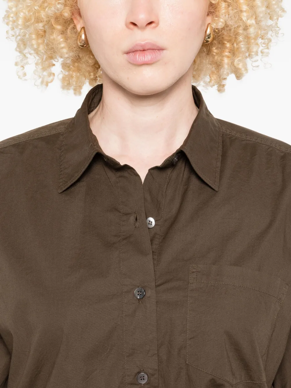 True Avenue Button-down Pocket Shirt In Green