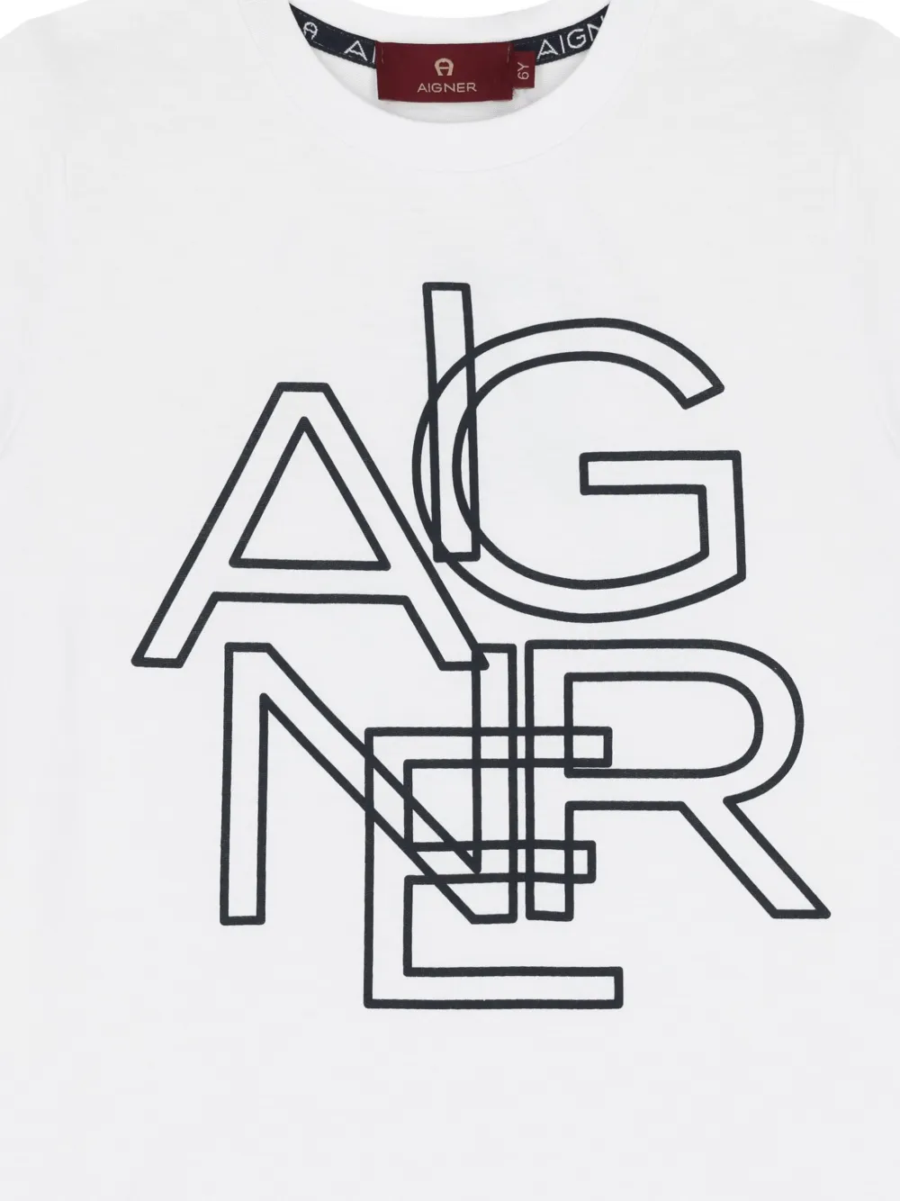 Aigner Kids T-shirt met logoprint Wit