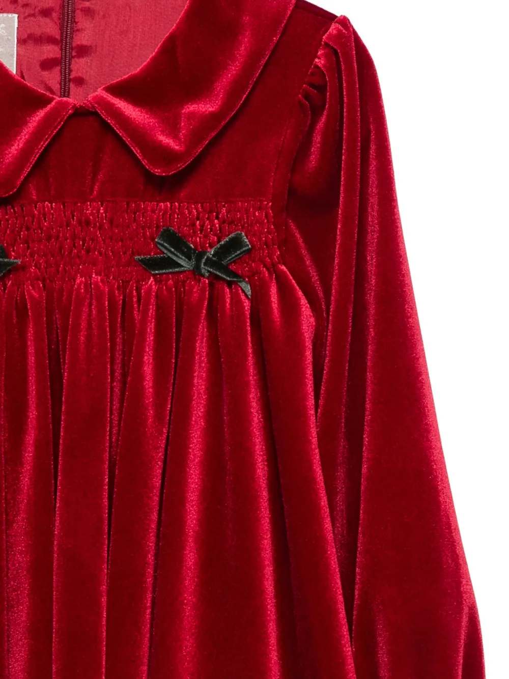 La Stupenderia Velvet Flat Collar Dress In Red