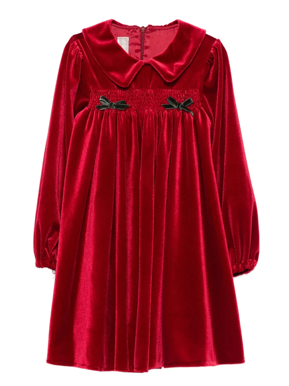 La Stupenderia velvet flat collar dress | Red | Image 1