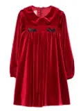 La Stupenderia velvet flat collar dress - Red