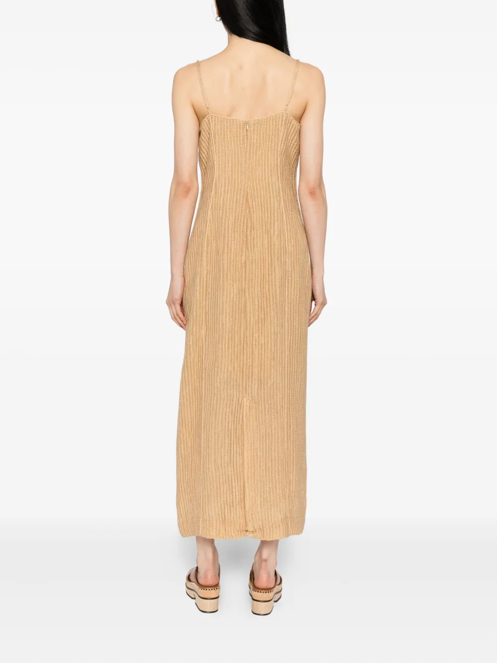 By Malene Birger Lucille gekreukte jurk Bruin