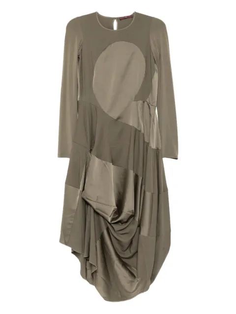 High placid gather hem dress