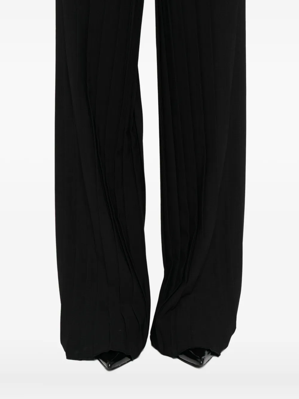 High Pleated Trousers In Black