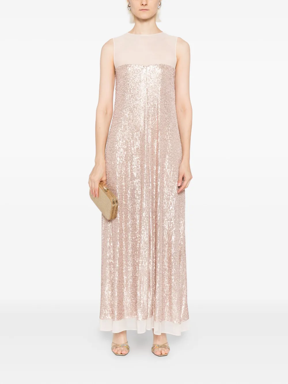 Norma Kamali Mouwloze maxi-jurk - Beige